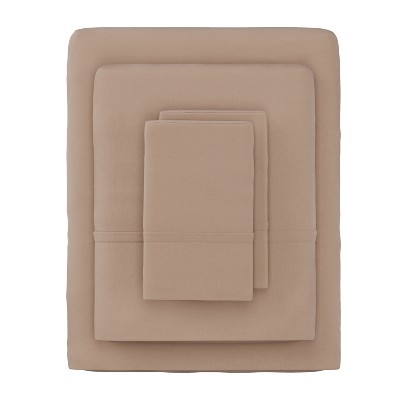 Hastings Home 4-pc Brushed Microfiber Sheet Set - Queen, Taupe