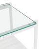 GlasFlength Multifunctional storage End Tables Contemporary Side Table for Living Room or Bedroom Spaces, White,19.1”*15.35”*21.14" - 2 of 4