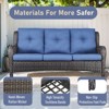 Gymojoy Outdoor 3-Seat Sofa PE Wicker Sofa Rattan Patio Sofa Couch For Garden - 4 of 4