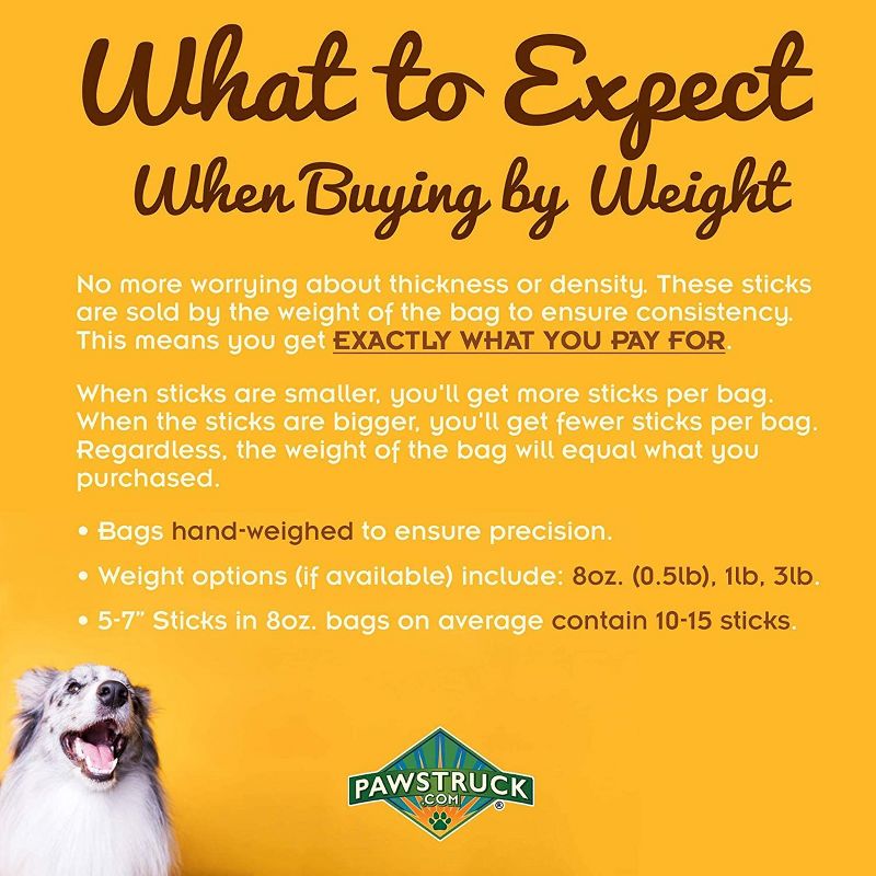 Pawstruck Natural “Bizarre” Bully Sticks Bargain Bag for Dogs & Puppies - Best Bulk Long Lasting Low Odor Chew Bones, 2 of 7