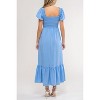 August Sky Women's Smocked Empire Waist Midi Dress - 2 of 4