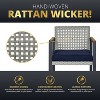 Kinger Home 4-Piece Patio Furniture Set for 5, Rattan Wicker seats and Cushions with Cast Aluminum frame - 4 of 4