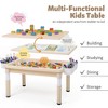 Kinder King Kids Play Table with 2 Chairs, Block Surface, Paper Roll, Built-In Storage - 3 of 4