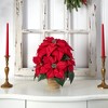 Nearly Natural Poinsettia with Ceramic Vase Artificial Flower Arrangement - 3 of 4