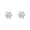 Steeltime Ladies stainless steel simulated diamond stud earrings - 2 of 4