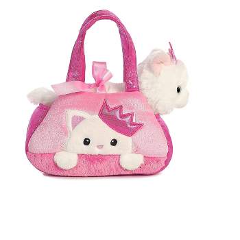 Aurora Fancy Pals 7" Peek-A-Boo Princess Kitty Pet Carrier Pink Stuffed Animal