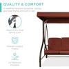 Best Choice Products 3-Seat Outdoor Converting Canopy Swing Glider Patio Hammock w/ Removable Cushions - 3 of 4