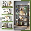 Kumasinova Modern 5-Tier Book Shelf with Open Storage Shelves,Wall Corner Freestanding Bookcase for Living Room,Bedroom,Office,Brown - 4 of 4