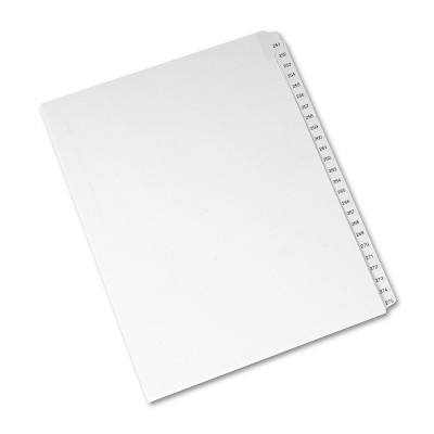 Avery Allstate-Style Legal Exhibit Side Tab Dividers 25-Tab 251-275 Letter White 82193