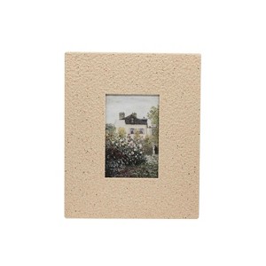 4x6 Sand Texture Picture Frame Tan Metal, MDF & Glass by Foreside Home & Garden - 1 of 4