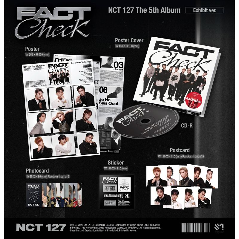 NCT 127 - The 5th Album &#8220;Fact Check&#8221; (Target Exclusive, CD) (Poster Ver.), 1 of 4