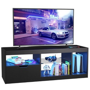 LACOO 55" Black Modern Game Center, TV Stand Fits TV's up to 65 in. - 1 of 4