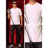 Lars Amadeus Men's Short Sleeve Crew Neck Disco Glitter Sequin T-Shirt - 4 of 4
