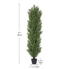 COWLOWN 6Ft 2 Piece Artificial Topiary Trees, UV - Protected Pine & Cypress for Outdoor Decor in Front Porch, Patio Planters - 4 of 4