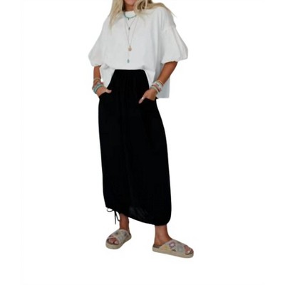 Women's All in Drawstring Maxi Skirt - three bird nest
