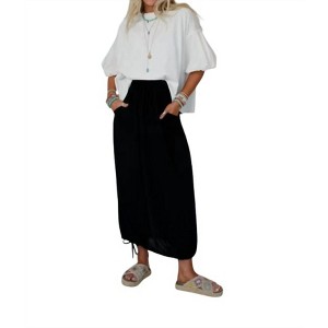 Women's All in Drawstring Maxi Skirt - three bird nest - 1 of 4