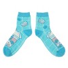 Hello Kitty & Friends Women's 3-Pair Quarter Crew Socks With Reusable Water Bottle - 4 of 4