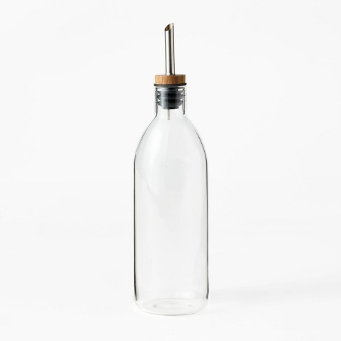 Glass Olive Oil Bottle - Figmint™: Clear Glass Oil Dispenser with Stainless Steel & Silicone Lid, 20.5 oz Capacity - image 1 of 3