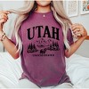 Simply Sage Market Women's Utah Forest Scene Short Sleeve Garment Dyed Tee - 2 of 4