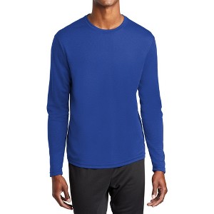 Mafoose Men's Casual Lightweight PosiCharge RacerMesh Moisture-Wicking Long Sleeve T-shirt - 1 of 4