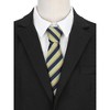 INSPIRE CHIC Men's Stripe Self-Tied Skinny Silk Slim Necktie for Graduation Wedding Party Uniforms 1Pc - 4 of 4