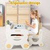 Costway Kids Drawing Table & Chair Set for Reading Playing with Pens & Blackboard Eraser Blue/Brown - 3 of 4
