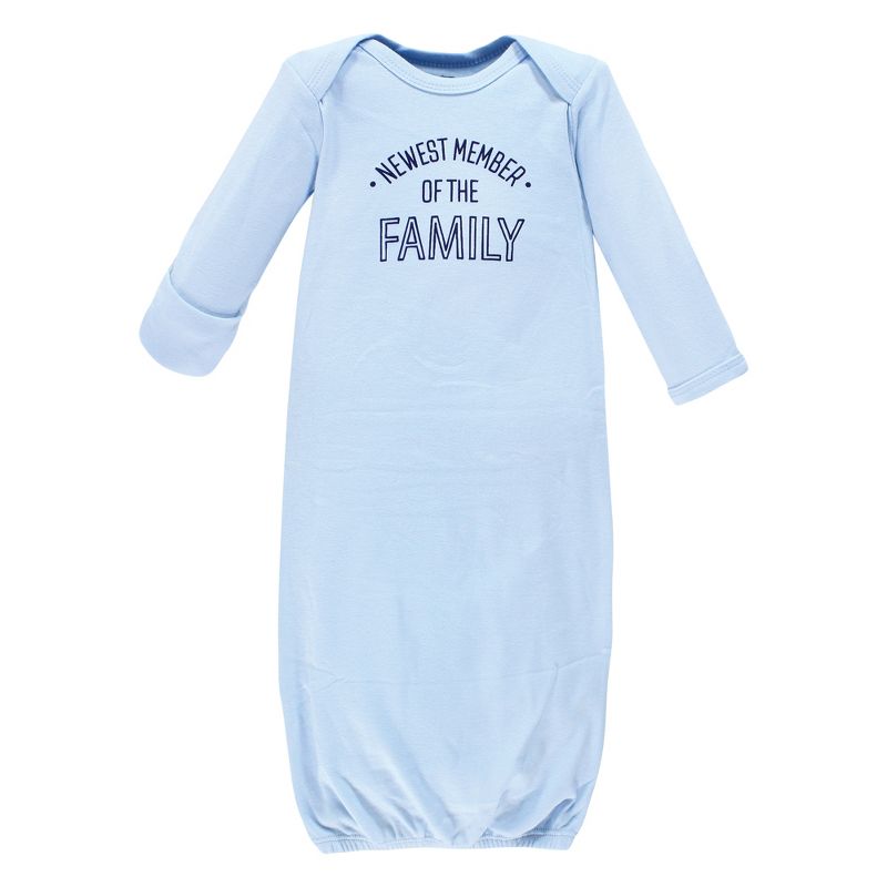 Hudson Baby Infant Boy Cotton Gowns, Newest Family Member, 6 of 7