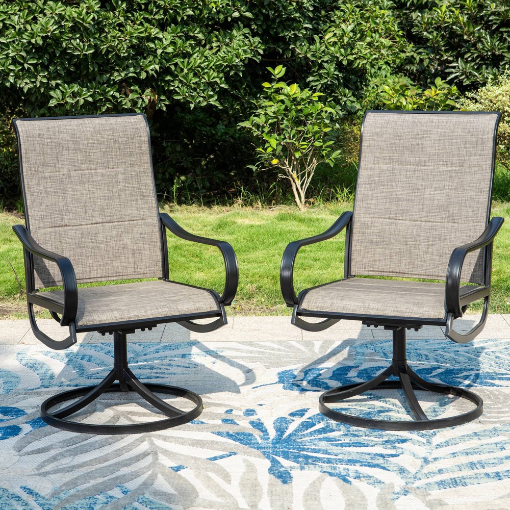 Captiva Designs 2pk Steel 360 Swivel Patio Padded Arm Chairs Captiva Designs Outdoor Slingback Weather Resistant Target in Irvine CA The Market Place