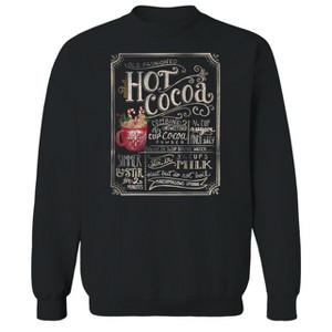 Rerun Island Men's Christmas Old Fashioned Hot Cocoa Long Sleeve Graphic Cotton Sweatshirt - 1 of 1