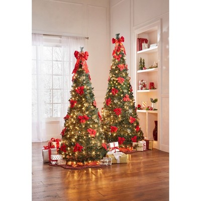 BrylaneHome 6 Ft Fully Decorated Pre-Lit Pop-Up Christmas Tree