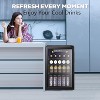 ZAFRO 24 Bottle Wine Cooler/Cabinet Beverage Refrigerator ,Clear Glass Door Bar Fridge Adjust Temp Control Freestanding, 2.4 Cu. ft - 2 of 4
