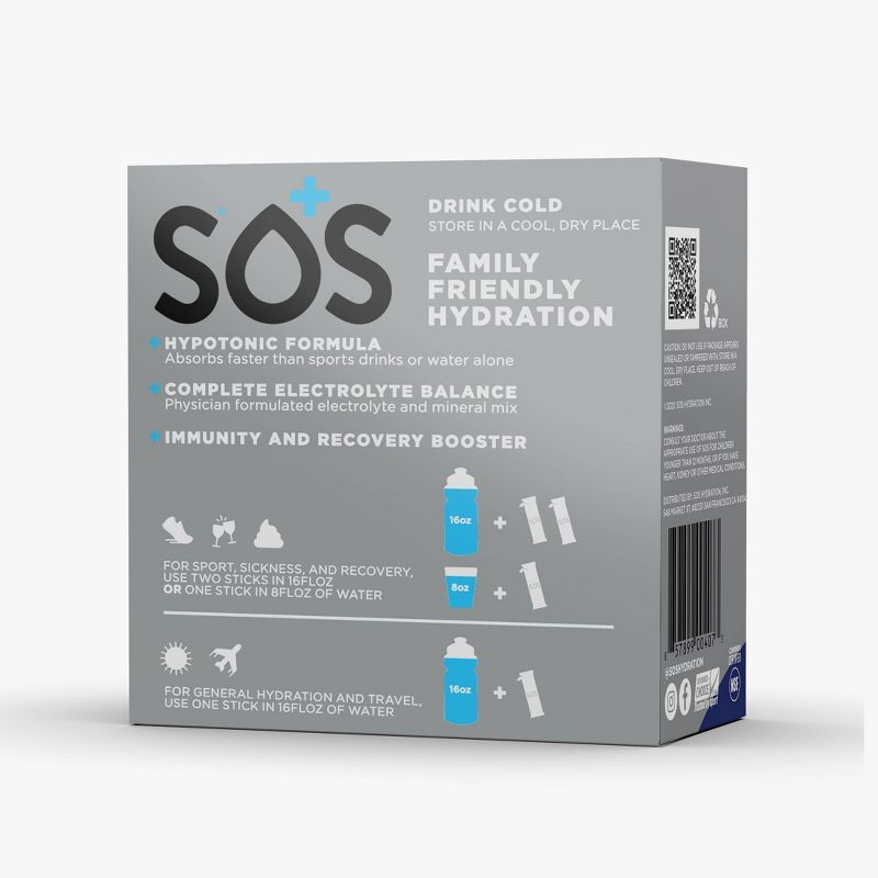 SOS Hydration Electrolyte Drink Mix - Berry - 20pk, 3 of 5