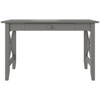 AFI Lexi Solid Wood Writing Desk with Felt Lined Drawer in Gray - 3 of 4