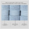 Home Weavers Elegance Essentials 550GSM 100% Cotton Zero Twist Super Absorbent Bath Towel Set - 4 of 4