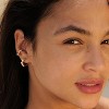 Cubic Zirconia Huggie Earrings 14k Gold Plated Tiny Earrings Small Huggie Hoop Earrings Simple Lightweight Hoops Gift for Women - 3 of 4