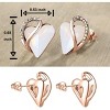 Leafael 18K Rose Gold Plated Love Heart Stud Earrings with Healing Stone Crystal Jewelry Gifts for Women - 3 of 4