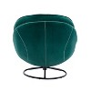 CAVINAS Modern Velvet Accent Chair with Ottoman, Armless Upholstered Lounge Chair with Black Metal Legs for Living Room or Bedroom - 4 of 4