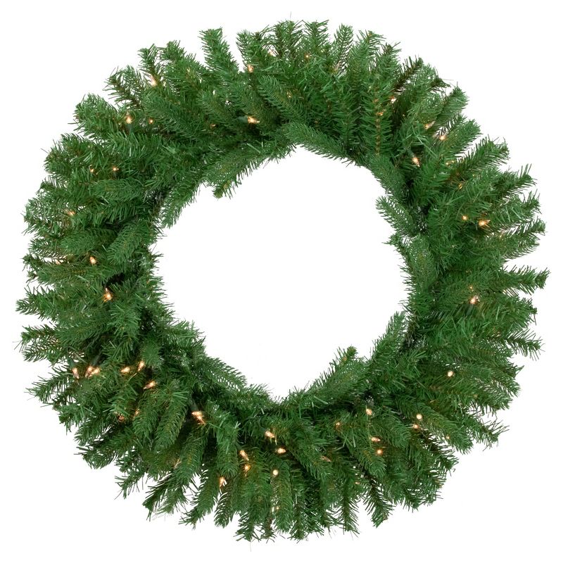 Northlight Pre-Lit Sierra Noble Fir Artificial Christmas Wreath, 30-Inch, Clear Lights, 1 of 6