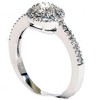Pompeii3 5/8ct Pave Halo Lab Created Diamond Engagement Ring 14K White Gold - 3 of 4