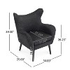 TOAOTBNBO Solid Wood Accent Chair with High Back, Contemporary Armchair with High Density foam Upholstered Chair Comfy Lounge Chair for Bedroom - 3 of 4