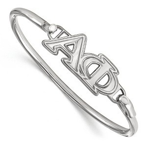 Black Bow Jewelry Sterling Silver Alpha Phi Greek Life Bangle Bracelet 7 Inch - 1 of 3