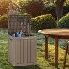 Infurnic Deck Boxes, Waterproof Outdoor Storage Box with Handle for Patio Furniture, Garden Tools, All Weather Use, Brown, 14.76"*14.76"*29.52" - 2 of 4