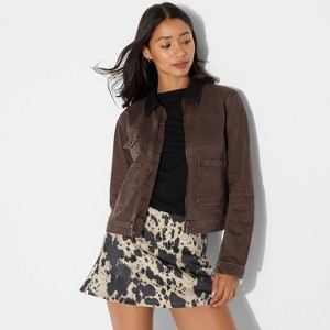 Women's Denim Utility Jacket - Wild Fable™ - 1 of 3