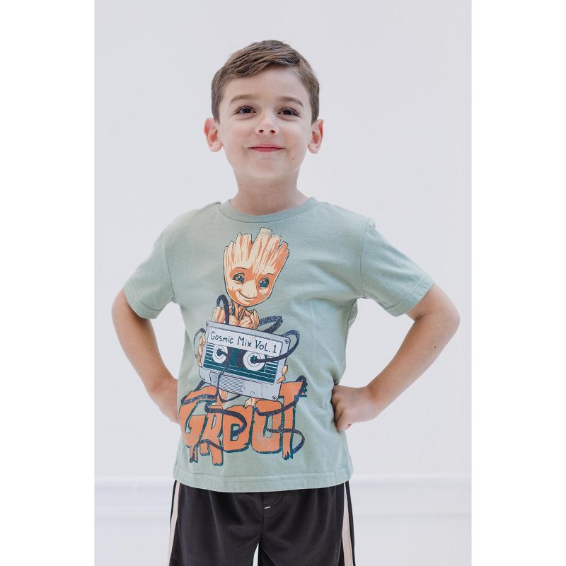 Marvel Avengers Rocket Raccoon Groot 2 Pack T-Shirts Little Kid to Big Kid, 5 of 8