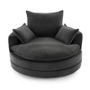 Merax 360° Swivel Barrel Chair with Dual-Layer Cushion Design - 3 of 4