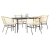 vidaXL 5 Piece Patio Dining Set - Poly Rattan/Glass - Brown - Garden/Backyard/Patio Dining - 2 of 4