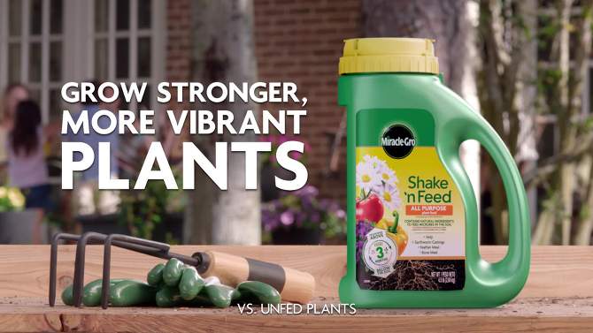 Miracle-Gro Shake 'N Feed All Purpose Continuous Release Plant Food 4.5lb, 2 of 9, play video