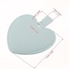 Unique Bargains Stainless Steel Heart Shaped Compact Makeup Mirror and PU Leather Case - 4 of 4