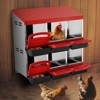 VEVOR Chicken Nest Box, 6-Compartment, 30 to 45 in Stable & Corrosion-Resistant Metal Nesting Boxes with Inclined Nesting Boxes, Bottom Holes - 2 of 4