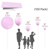 PartyWoo Balloons Pink Lilac Pastel Purple 36 18 12 10 5 Inch 100 pcs - 2 of 4